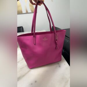 Hot pink Kate spade tote bag
